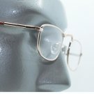 Small Low Rise Reading Glasses Spring Hinge Gold Metal Frame +2.50 Lens
