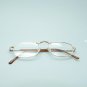 Small Low Rise Reading Glasses Spring Hinge Gold Metal Frame +2.50 Lens
