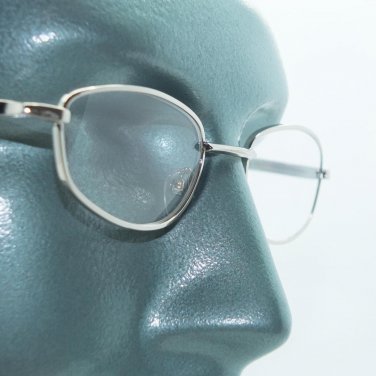 Wire Rim Polished Silver Frame Reading Glasses Lightweight Small Lens +1.00
