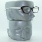 Reading Glasses Cat Eye Super Twisty Flexi Frame : White Black +1.75 Strength