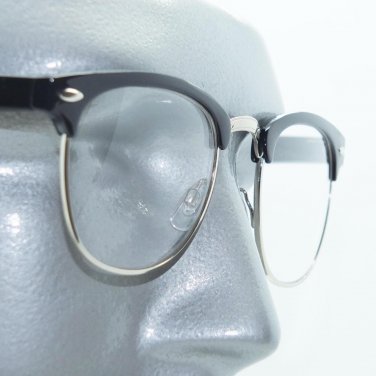 Reading Glasses Interview Reporter Style Mens Half Rim Black Frame +2.75 Lens