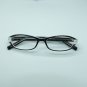 Reading Glasses +1.50 Black Clear Soft Oval Cat Eye Frame