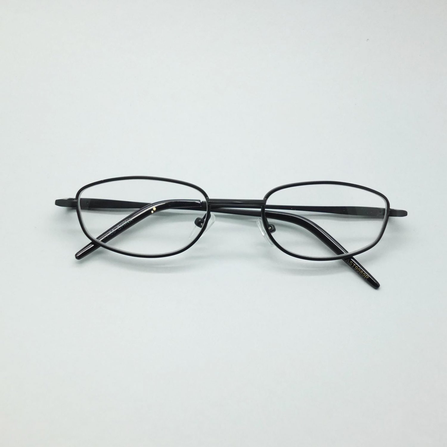 Wire Rim Matte Black Frame Reading Glasses Lightweight Small Lens +2.00