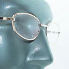 Wire Rim Polished Gold Frame Reading Glasses Lightweight Small Lens +2.00