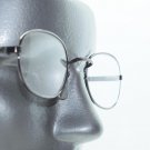 Classic Vintage Small Style Reading Glasses Shiny Gray Metal Frame +1.50 Lens