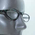 Teal Black Waves ~ Arty Hand Painted Narrow Lens Reading Glasses +1.50
