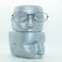Standard Style Aquare Bridge Reading Glasses Shiny Gray Metal Frame +2.50 Lens