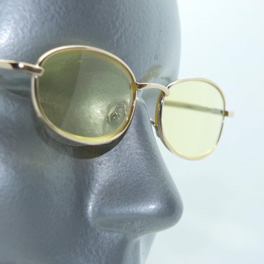 Reading Glasses Rock Star Yellow Tinted Lenses Metal Mini Frame +3.25 Lens
