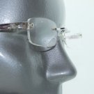 Reading Glasses Frameless Chic Mottled Brown Side Arms +1.00 Lens