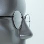 Reading Glasses +1.00 Petite Round Oval Lens Black Metal Frame