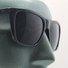 Sunglasses Low Rise Wayfarer Style Deep Dark Polished Black Frame
