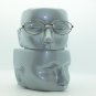 Super Petite Oval Delicate Reading Glasses Shiny Gray Metal Frame +2.50 Lens