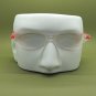 Frameless Modern Cat Eye Reading Glasses Pearly Glitter Red Side Arms +2.00