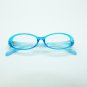 Fun Reading Glasses See Thru Aqua Blue Whimsy Oval Jelly Frame +2.25 Lens