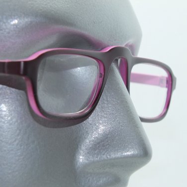 Reading Glasses Half Eye Low Rise Rise Two Tone Frame Pink Wine +2.00 Lens
