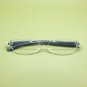 Frameless Modern Cat Eye Reading Glasses Pearly Glitter Black Side Arms +1.00