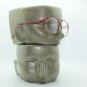 Reading Glasses Classic Bold Plastic Frame Women's Red/Pink Gray Big Lens +1.25