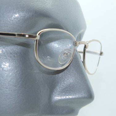 Reading Glasses +1.50 Simple No-Fuss Gold Metal Frame Readers