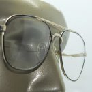 Wide Aviator Black Gold Metal Frame Straight Line Bifocal Reading Glasses +1.75