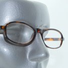 Simple Oval Reading Glasses Tortoise Brown Frame +2.00 Lens Power