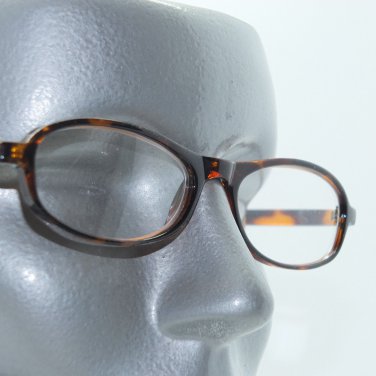 Simple Oval Reading Glasses Tortoise Brown Frame +2.00 Lens Power