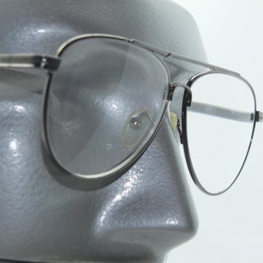 Reading Glasses Medium Size Aviator Shiny Gray Frame +3.25 Lens