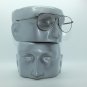 Reading Glasses Medium Size Aviator Shiny Gray Frame +3.25 Lens