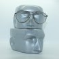 Reading Glasses Medium Size Aviator Shiny Gray Frame +3.25 Lens