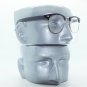 Reading Glasses Interview Reporter Style Mens Half Rim Black Frame +2.50 Lens