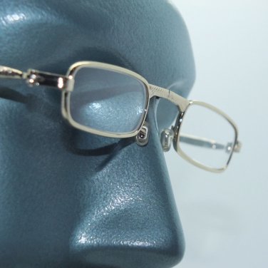 Folding Reading Glasses Petite Small Gold Frame Lightweight Lens Strength +2.25