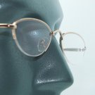 Delicate Oval Metal Top Gold Frame Reading Glasses Bottomless Lens +1.00