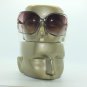 Big Bold Bifocal Sunglasses Readers Huge Runway Fashion Gray Frame +2.50 Lens