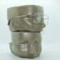 Bifocal Reading Glasses Square Aviator 80's Style Gold Black Frame +1.00 Lens