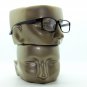 Reading Glasses Square Eyes Readers Bold Polished Black Frame +1.75 Lens