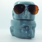 Aviator Metal Black Frame Brown Lens Sunglasses Sun Shades Pilot Captain