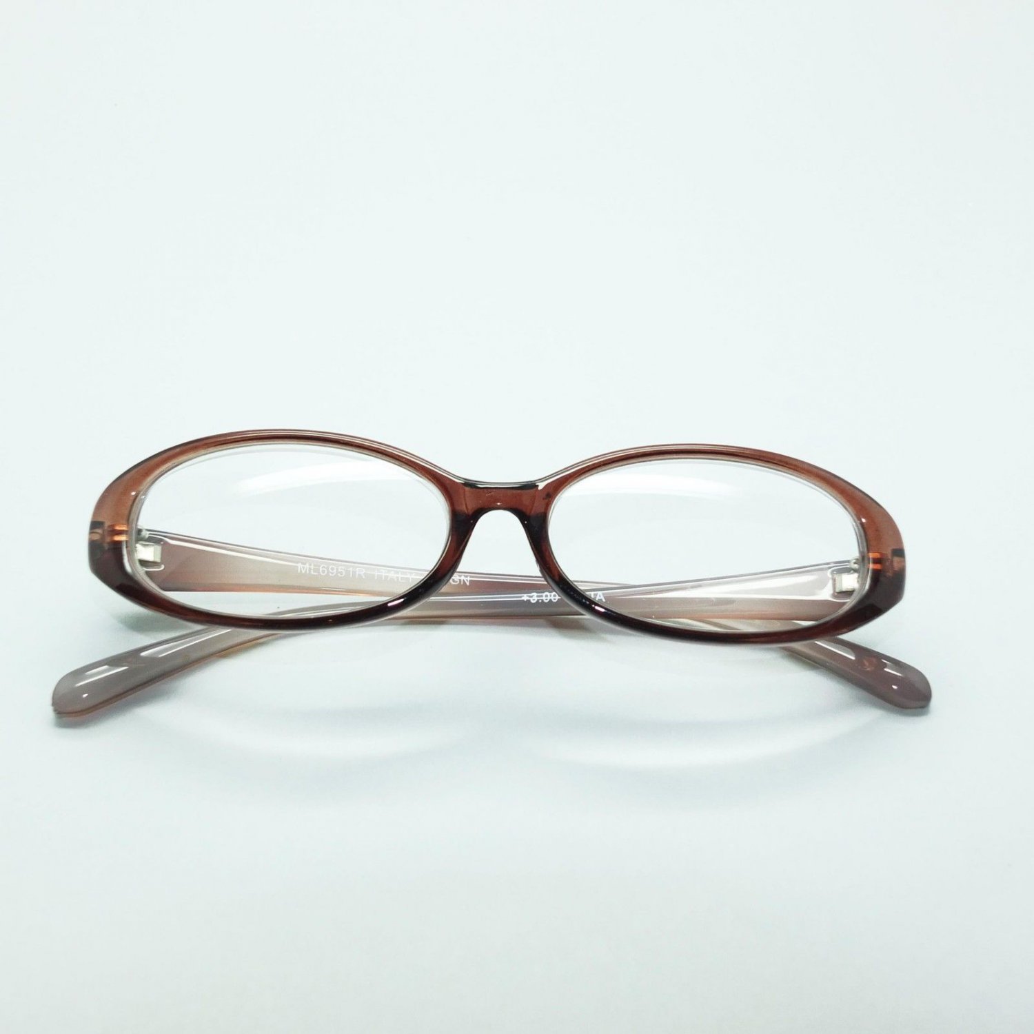Fun Reading Glasses See Thru Coffee Brown Jelly Whimsy Oval Frame +1.50 ...