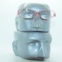 Fun Reading Glasses See Thru 50's Pink Jelly Whimsy Oval Frame +2.50 Lens