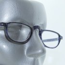 Half Eye Reading Glasses Blue Gray Polished Frame +2.00 Lens Strength