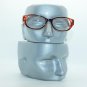 Reading Glasses Floral Feather Embossed Brown Crystal Red Accent +2.75 Lens