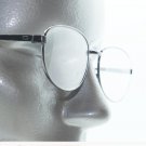 Simple No Nonsense Style Reading Glasses Shiny Gray Metal Frame +2.50 Lens