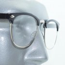 Reading Glasses Interview Reporter Style Mens Half Rim Black Frame +1.00 Lens