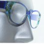 Reading Glasses Floral Feather Embossed Cobalt Blue Teal Green Accent +1.50 Lens