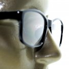 Reading Glasses Square Eyes Readers Bold Polished Black Frame +1.25 Lens