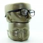 Reading Glasses Square Eyes Readers Bold Polished Black Frame +1.25 Lens