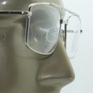 Bifocal Reading Glasses Square Aviator 80's Style Silver Metal Frame +2.25 Lens