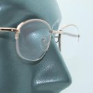 Smooth Rectangle Reading Glasses Gold Metal Top Frame Invisible Bottom +2.50
