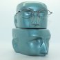 Petite Semi Frameless Bottomless Hint Of Tint Blue +1.00 Reading Glasses