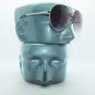 Large Lens Double Bridge Big Gold Black Frame Aviator Sunglasses Sun Shades