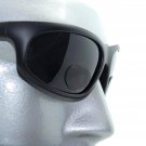 WrapAround Sunglasses +2.50 Bifocal Reading Glasses with Cord Matte Black Frame