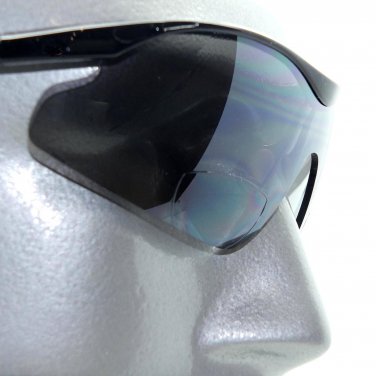 Sunglasses Bifocal Reading Glasses Full Face Sport Black Frame +3.00 Reader Lens